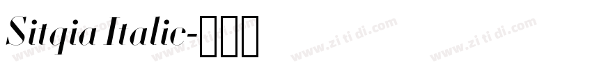 Sitqia Italic字体转换